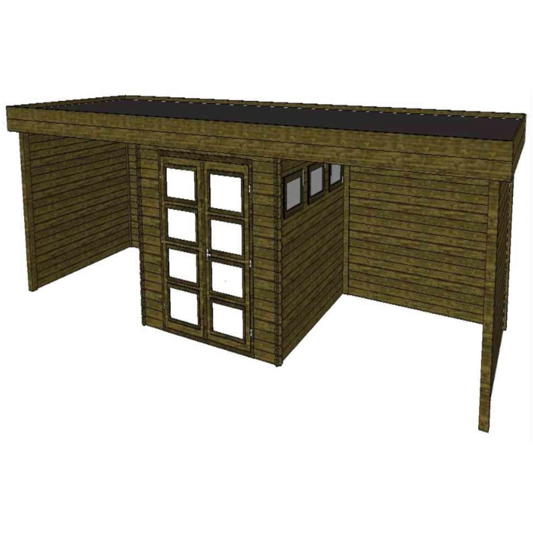 Summerhouse Log Cabin Kikbuild Module 900 X 300