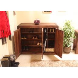 Shiro Walnut Extra Large Shoe Cupboard, Furniture