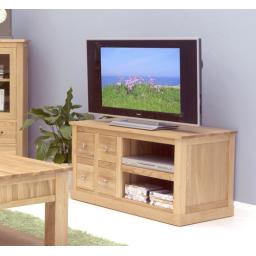 Mobel Oak Four Drawer Television Cabinet