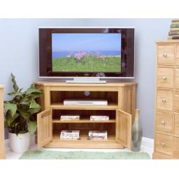 Mobel Oak Corner Television Cabinet