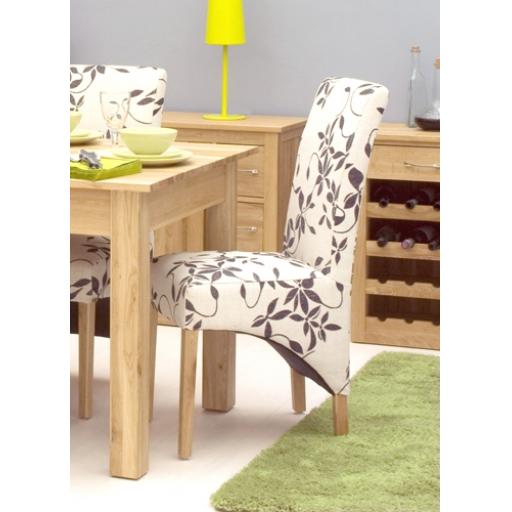 Oak Upholstered Dining Chair (Pack Of Two)