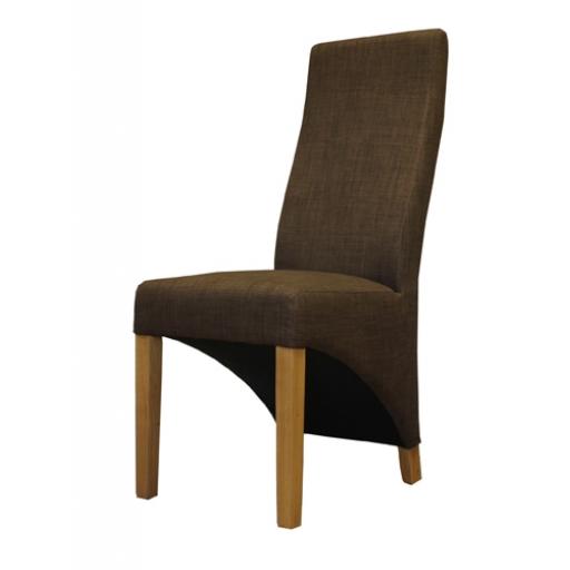 Dining Chair Back Upholstered Hazelnut PACK OF TWO