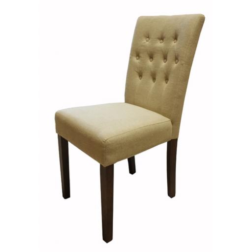 Flare back Upholstered Dining Chair Biscuit