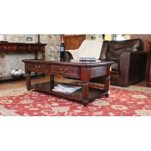La Roque Coffee Table With Drawers